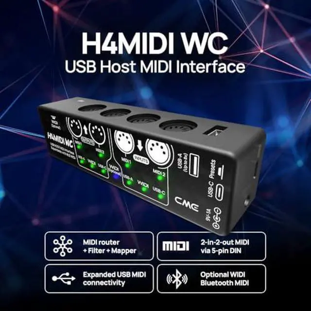 Alt view image 4 of 7 - H4MIDI WC + WIDI Core - Advanced USB host MIDI Interface + WIDI Premium Bluetooth MIDI