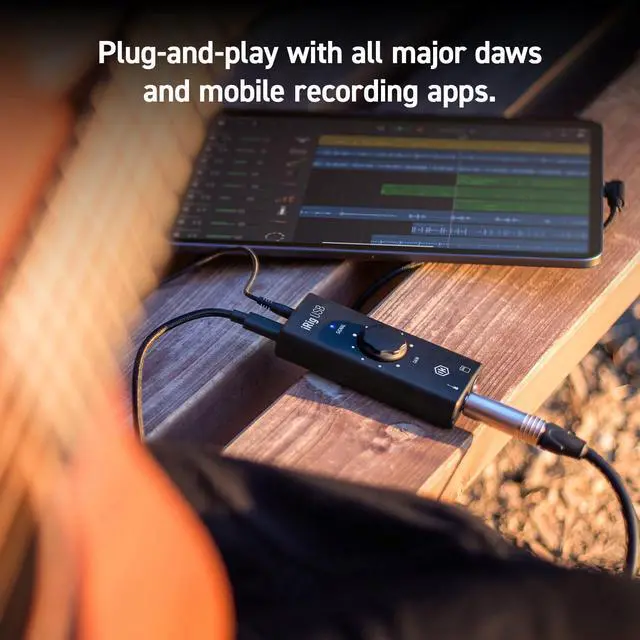 Alt view image 5 of 7 - iRig USB Guitar Audio Interface - 24-bit 48 kHz Music Recording Studio Equipment Include USB C Cable For iPad, Mac And PC, Guitar Accessories, Recording Device