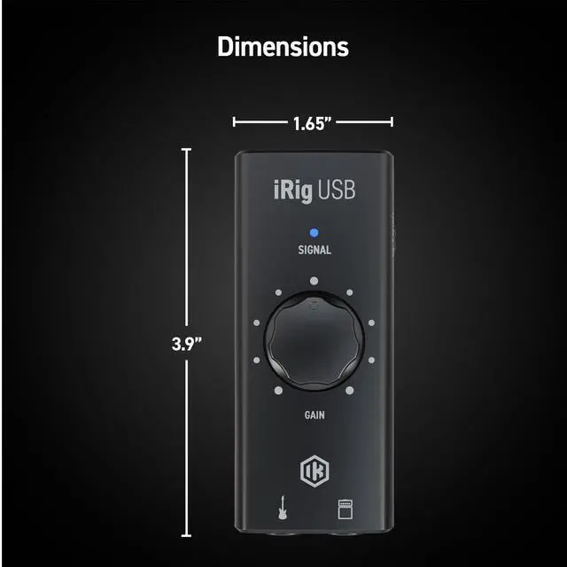 Alt view image 7 of 7 - iRig USB Guitar Audio Interface - 24-bit 48 kHz Music Recording Studio Equipment Include USB C Cable For iPad, Mac And PC, Guitar Accessories, Recording Device
