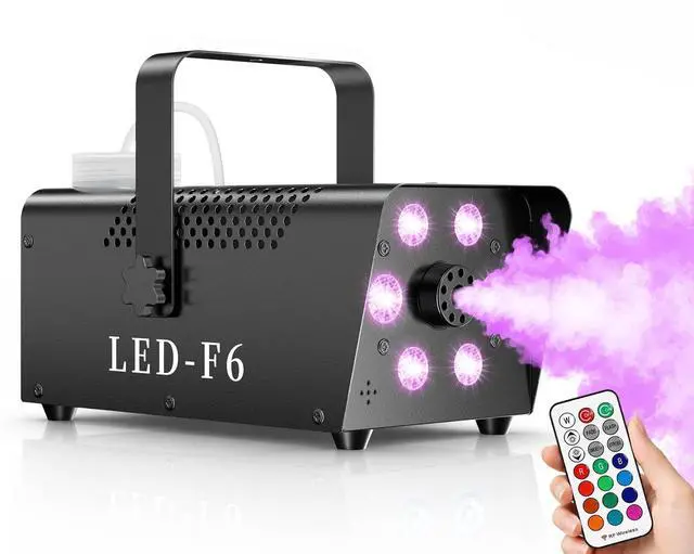 Main image of 800W Fog Machine, 4500CFM Smoke Machine with 6 LED Lights, 13 Colorful LED Lights Effect, Wired And Wireless Remote Controls, Ideal for Indoor, Outdoor, Wedding, Halloween Parties and DJ Stage