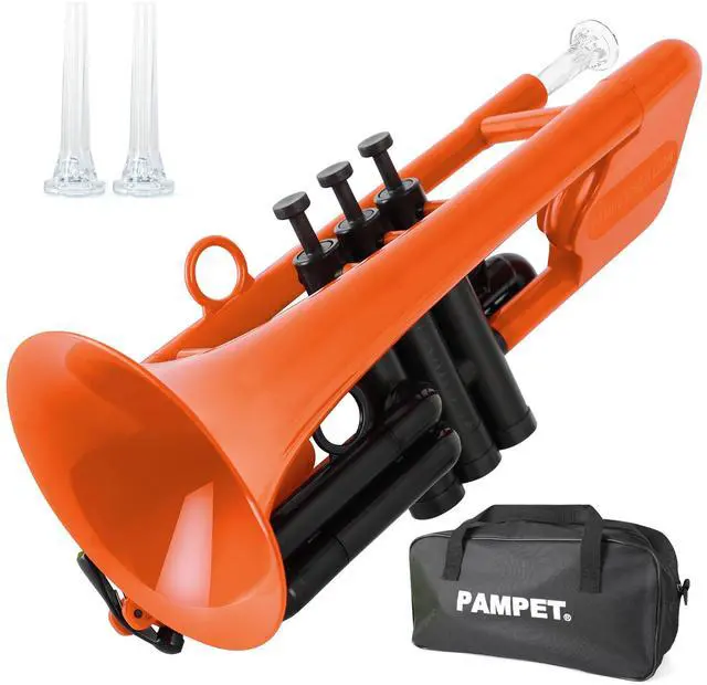 Main image of SEA LION Professional Plastic Bb Trumpet Set for Student Beginner (Orange)