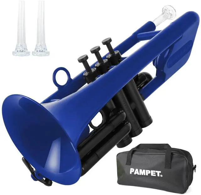 Main image of SEA LION Professional Plastic Bb Trumpet Set for Student Beginner (Blue)