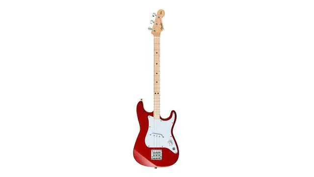 Alt view image 3 of 5 - Fender Stratocaster 3-String Electric Guitar for Kids, Beginner Guitar, Includes Chord Flash Cards, Learning App, Educational Booklet, Picks, and Stickers, Candy Apple Red