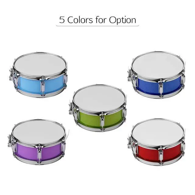 Alt view image 7 of 7 - 12inch Snare Drum, Marching Drum Set with Drumsticks Drum Key and Adjustable shoulder Straps, Snare Drum Head for Students Beginners (Red)