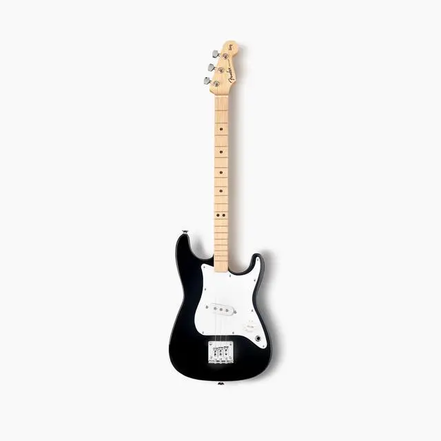 Alt view image 2 of 6 - Fender Stratocaster 3-String Electric Guitar for Kids, Beginner Guitar, Includes Chord Flash Cards, Learning App, Educational Booklet, Picks, and Stickers, Black