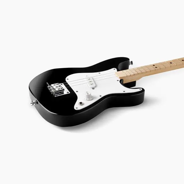 Alt view image 3 of 6 - Fender Stratocaster 3-String Electric Guitar for Kids, Beginner Guitar, Includes Chord Flash Cards, Learning App, Educational Booklet, Picks, and Stickers, Black