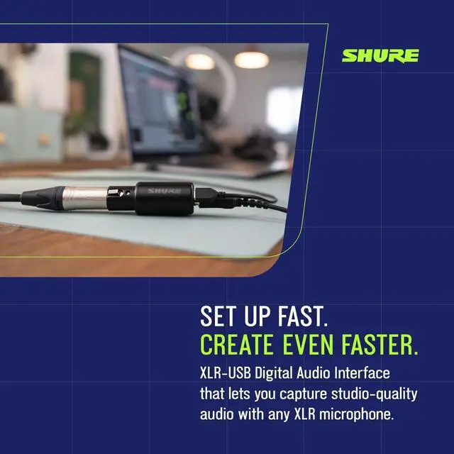 Alt view image 3 of 7 - MVX2U Gen 2 XLR-to-USB-C Digital Audio Interface, Apple MFi Certified, Portable Setup for Audio Processing, Noise-Free Recording Between XLR and USB-C Devices