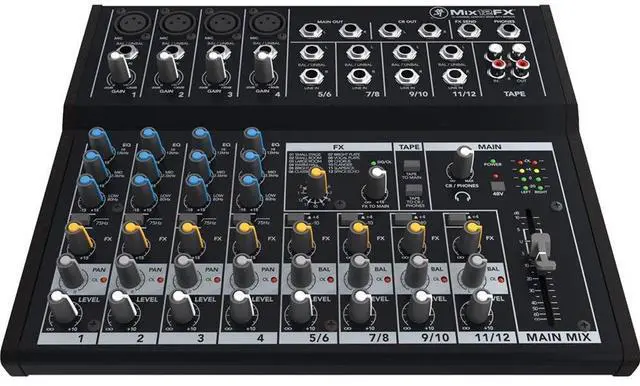 Alt view image 2 of 6 - Mix Series Mix12FX 12-Channel Compact Mixer with Effects, Black