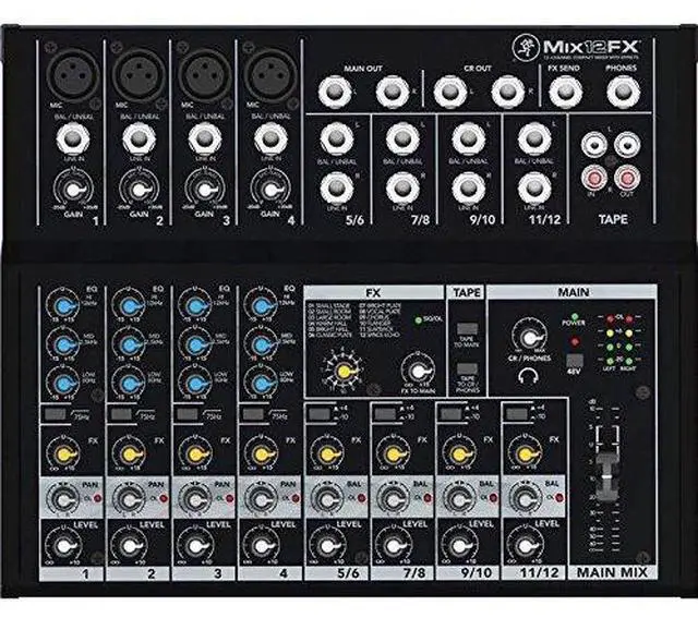 Alt view image 3 of 6 - Mix Series Mix12FX 12-Channel Compact Mixer with Effects, Black