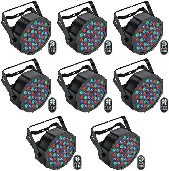 Main image of LED Par Lights DJ Stage Light RGB 36 LED with Sound Activated Remote Control DJ Uplighting for Wedding Party Club Christmas Stage Lighting (8 Packs)