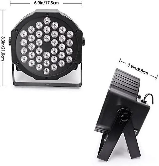 Alt view image 6 of 7 - LED Par Lights DJ Stage Light RGB 36 LED with Sound Activated Remote Control DJ Uplighting for Wedding Party Club Christmas Stage Lighting (8 Packs)