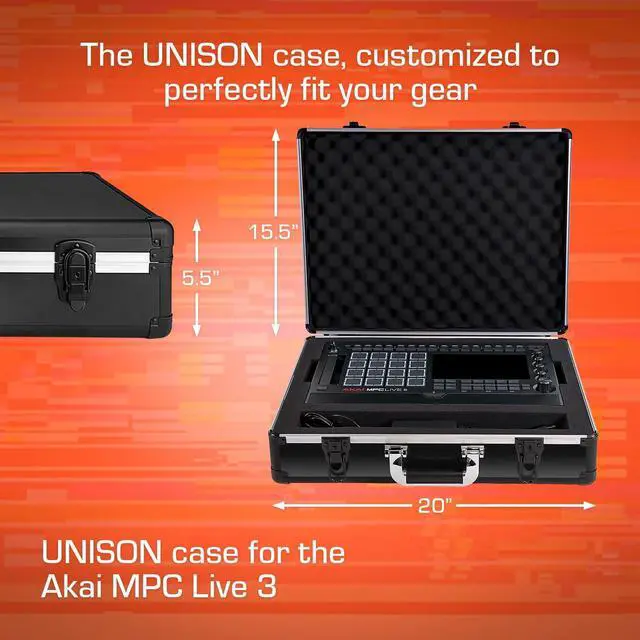 Alt view image 5 of 5 - Case For Akai MPC Live 3 - Ultra-Lightweight UNISON Hard Case