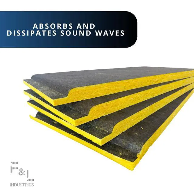Alt view image 6 of 7 - F&L R8 Fiberglass Board Acoustic Insulation Panels 1" to 2" Thick, 24"x24" and 24"x48" Thermal Soundproofing for Walls, Ceilings, Studios & HVAC Duct Applications (2in x 24in x 48in)
