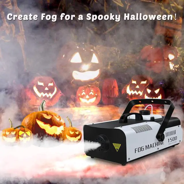 Alt view image 2 of 6 - Fog Machine 1500 Watt and 16000 CFM Fog with with 2 Sets of Controllers, Professional Smoke Machine for DJ Stage Halloween Party Wedding Christmas