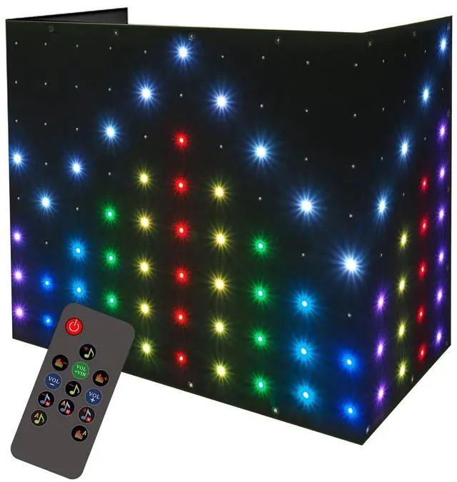 Main image of DJ Stage Light Pro 3.3x6.9ft LED Motion Drape Facade - Sound-Activated Rhythm Lights with Remote, 80+ Music Programs & 70 Motion Effects for DJ Booths, Stages, Weddings