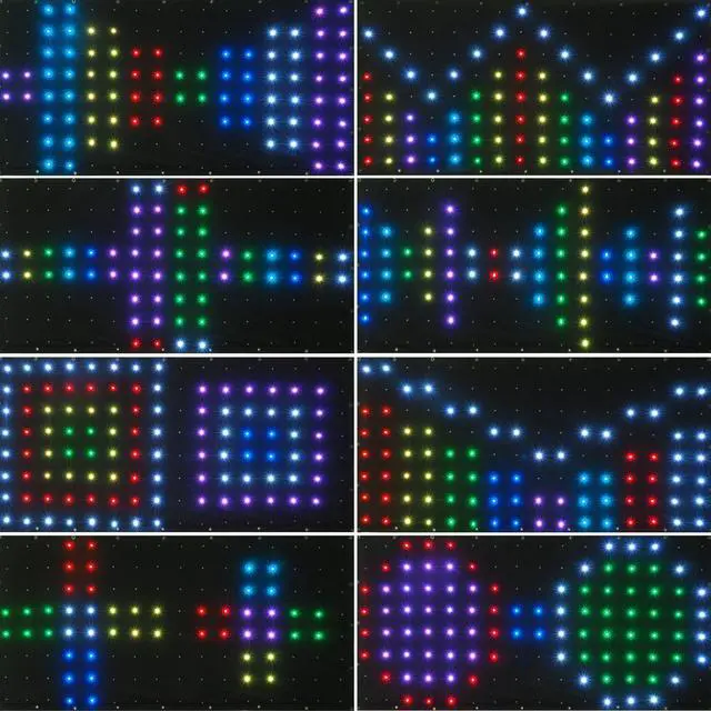 Alt view image 6 of 6 - DJ Stage Light Pro 3.3x6.9ft LED Motion Drape Facade - Sound-Activated Rhythm Lights with Remote, 80+ Music Programs & 70 Motion Effects for DJ Booths, Stages, Weddings