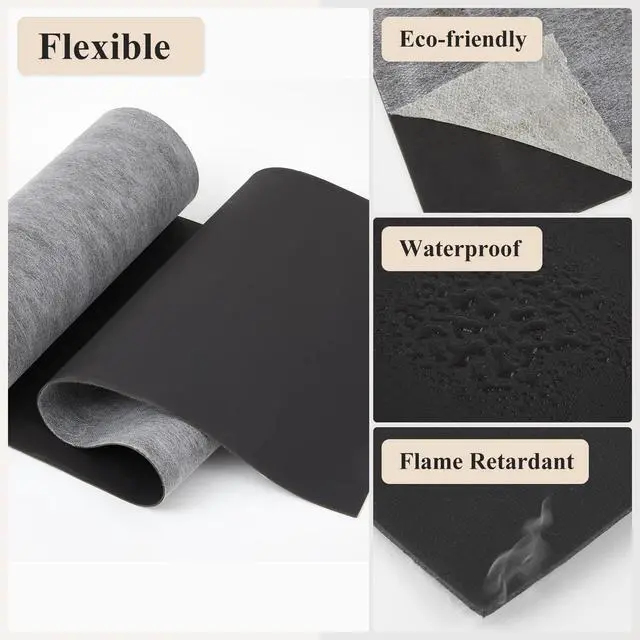 Alt view image 5 of 7 - 1.33 x 25 ft Mass Loaded Vinyl Soundproofing 1lb, Mlv Soundproofing for Sound Absorber, 2mm Thick, Anti Vibration Deadening Material
