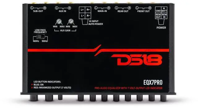 Main image of EQX7PRO High Volt 7-Band Equalizer with High Level Input, Auto Turn On, and High Volt LED Indicator