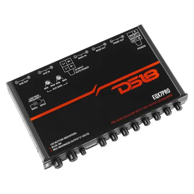 Alt view image 4 of 6 - EQX7PRO High Volt 7-Band Equalizer with High Level Input, Auto Turn On, and High Volt LED Indicator