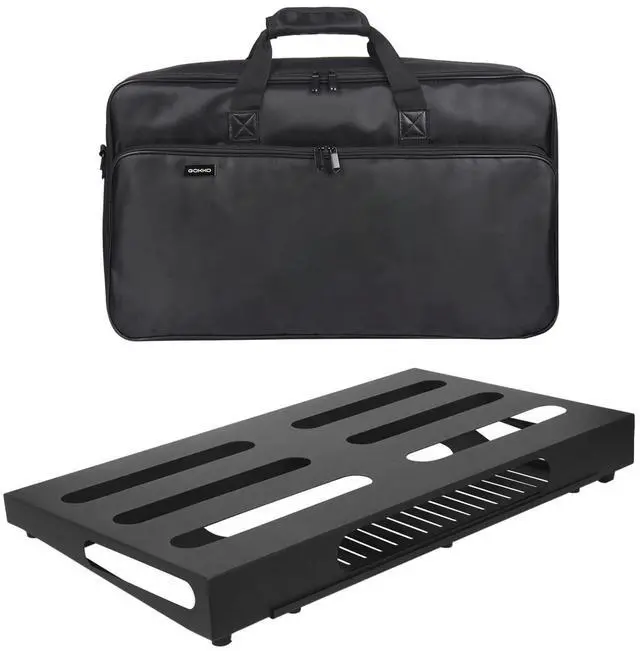 Main image of Guitar Pedal Board 22" x 12.6" Guitar Pedalboard with Power Supply Bracket (GKS-22B)