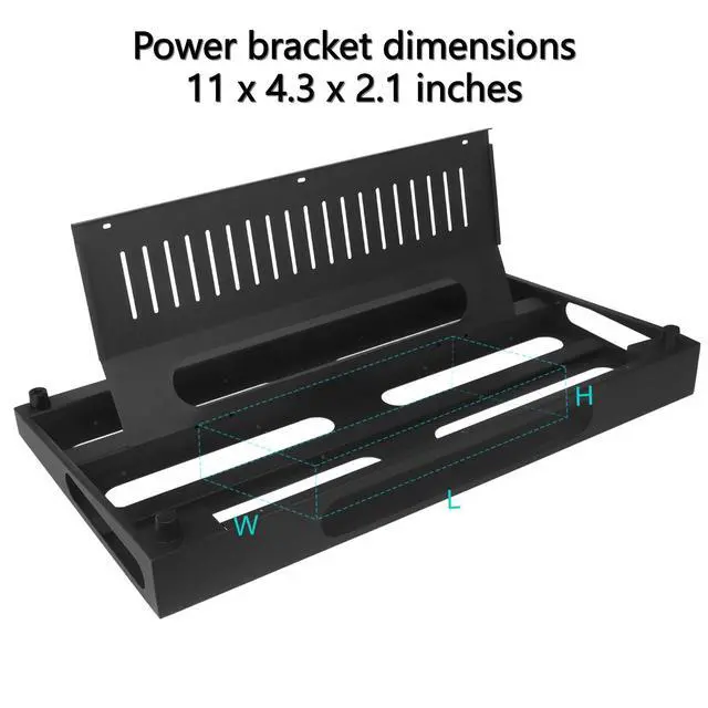 Alt view image 5 of 7 - Guitar Pedal Board 22" x 12.6" Guitar Pedalboard with Power Supply Bracket (GKS-22B)
