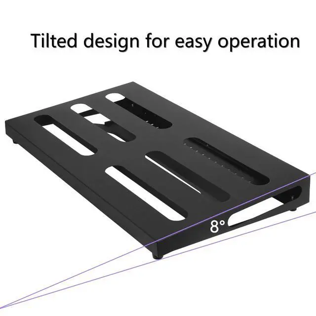 Alt view image 6 of 7 - Guitar Pedal Board 22" x 12.6" Guitar Pedalboard with Power Supply Bracket (GKS-22B)