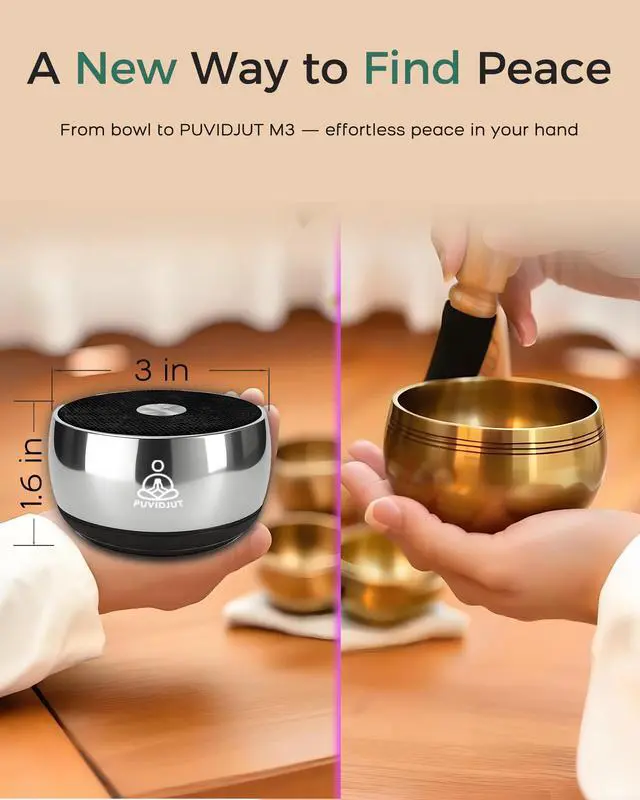 Alt view image 4 of 7 - Sound Frequency Instruments, Meditation Tone TWS Machine- Solfeggio Bath Device for Yoga, Mindfulness, Singing Therapy System of Chakra Relaxation and Stress 5 Tones, 3 Timer Modes