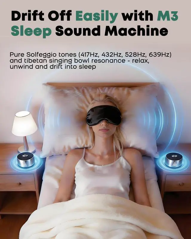 Alt view image 7 of 7 - Sound Frequency Instruments, Meditation Tone TWS Machine- Solfeggio Bath Device for Yoga, Mindfulness, Singing Therapy System of Chakra Relaxation and Stress 5 Tones, 3 Timer Modes