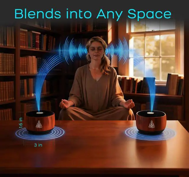 Alt view image 3 of 7 - Sound Frequency Machine,Auto Tibetan Singing Bowl, Meditation Generator Instrument - Solfeggio Bath for Yoga, Mindfulness, Vibration System of Chakra Balancing, 5 Tones, 3 Timers