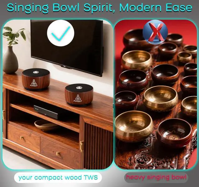 Alt view image 2 of 7 - Sound Frequency Machine,Auto Tibetan Singing Bowl, Meditation Generator Instrument - Solfeggio Bath for Yoga, Mindfulness, Vibration System of Chakra Balancing, 5 Tones, 3 Timers