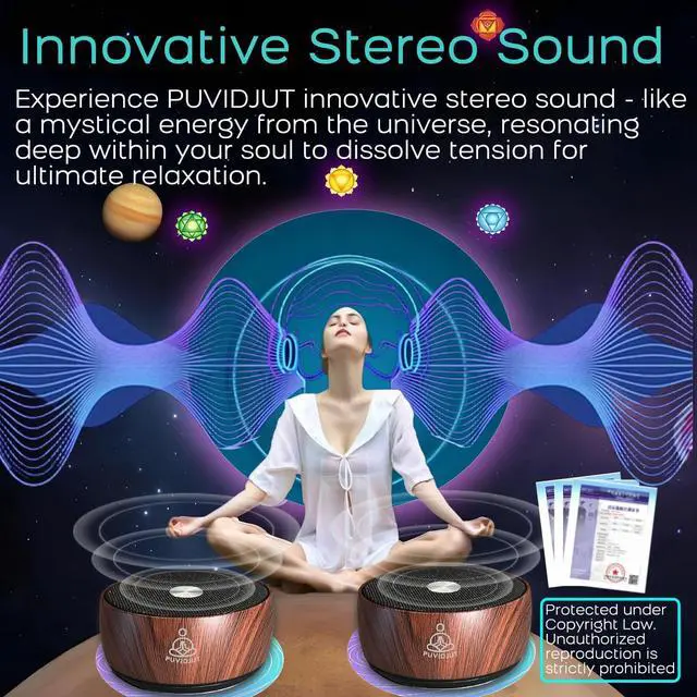 Alt view image 5 of 7 - Sound Frequency Machine,Auto Tibetan Singing Bowl, Meditation Generator Instrument - Solfeggio Bath for Yoga, Mindfulness, Vibration System of Chakra Balancing, 5 Tones, 3 Timers