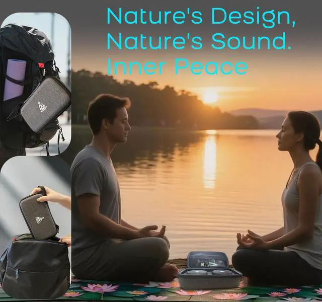 Alt view image 7 of 7 - Sound Frequency Machine,Auto Tibetan Singing Bowl, Meditation Generator Instrument - Solfeggio Bath for Yoga, Mindfulness, Vibration System of Chakra Balancing, 5 Tones, 3 Timers