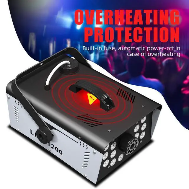 Alt view image 4 of 7 - Fog Machine Halloween Outdoor 1200W with 18 LED Lights, Smoke Machine Fog | With Remote, Perfect for Party, Stage, Wedding, Indoor