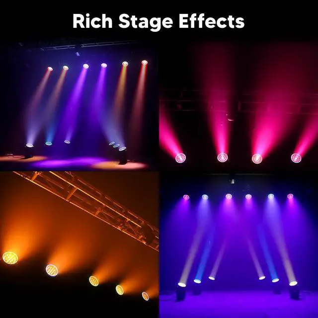Alt view image 7 of 7 - Moving Head Light,19x15W RGBW with Light Strip Effect Moving Head Stage Spotlight,Lightweight Disco DJLight for Party Wedding Club Bars Show1