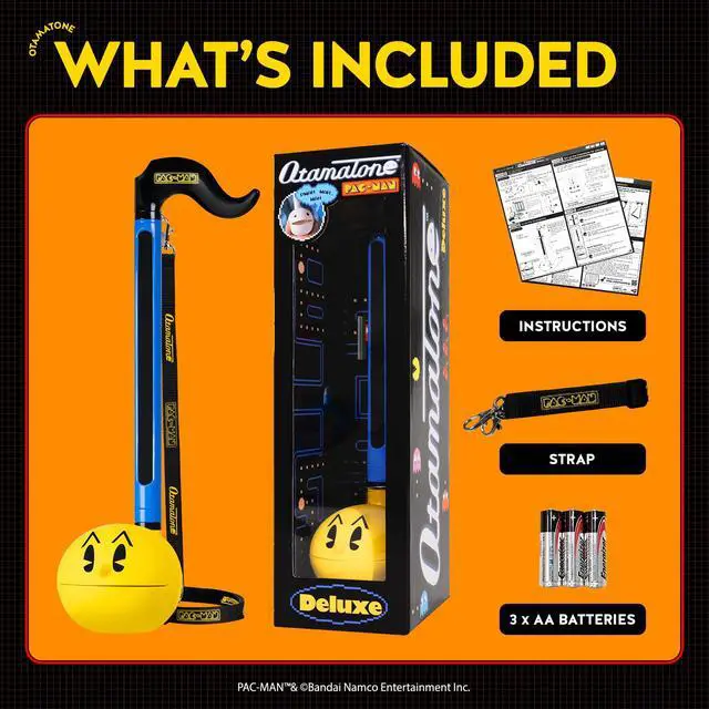 Alt view image 5 of 7 - Deluxe PAC-MAN Electronic Synthesizer Musical Instrument | Portable Digital Synthesizer from Japan by Maywa Denki with 3.5mm Aux Jack & Strap, Unique Gift for Teens & Adults