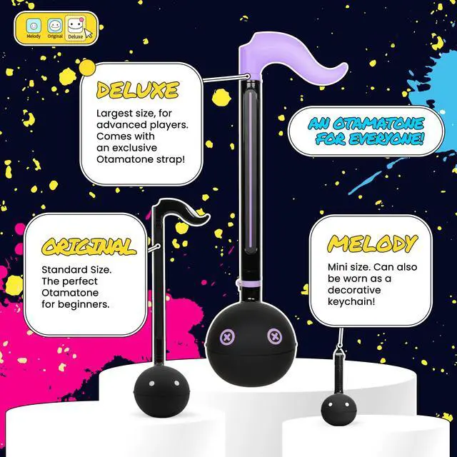 Alt view image 5 of 7 - Deluxe Monster Series Synthesizer Musical Instrument - Violet | Portable Digital Synthesizer from Japan by Maywa Denki with 3.5mm Aux Jack & Strap, Unique Gift for Teens & Adults