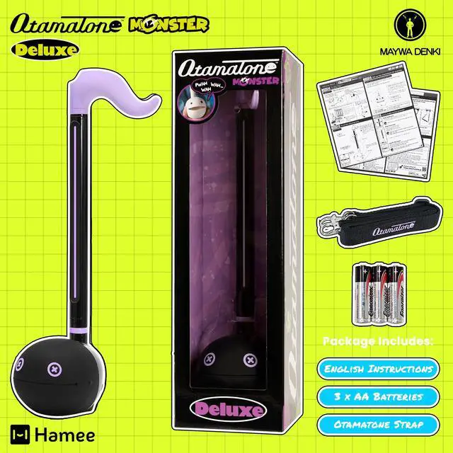 Alt view image 6 of 7 - Deluxe Monster Series Synthesizer Musical Instrument - Violet | Portable Digital Synthesizer from Japan by Maywa Denki with 3.5mm Aux Jack & Strap, Unique Gift for Teens & Adults