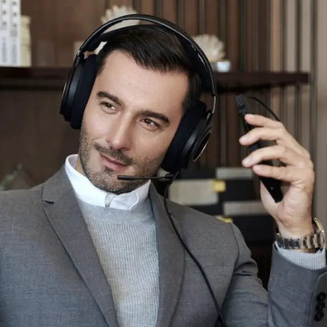 Alt view image 2 of 5 - Over The Ear Studio Headphones for Recording Open Back Gaming Headset with Microphone Studio Monitor Headphones for PC DJ Music Piano Guitar with Detachable Mic and Audio Jack SHP9600MB