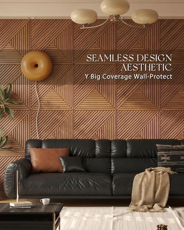 Alt view image 2 of 7 - Large Felt Acoustic Wall Panels, Brown, 70.87'' x 47.24'', 6 Pack