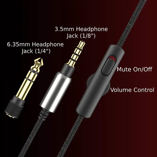 Alt view image 4 of 5 - Over The Ear Studio Headphones for Recording Open Back Gaming Headset with Microphone Studio Monitor Headphones for PC DJ Music Piano Guitar with Detachable Mic and Audio Jack SHP9600MB