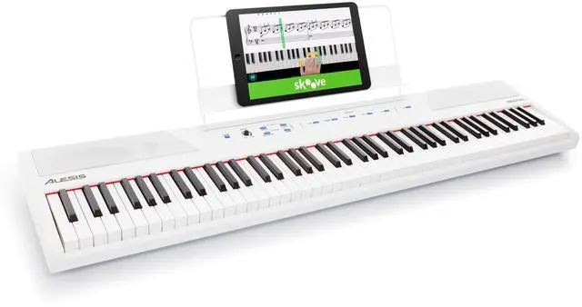 Main image of Recital White - 88 Key Digital Piano Keyboard with Semi-Weighted Keys, 2x20W Speakers, 5 Voices, Split, Layer and Lesson Mode, FX and Piano Lessons