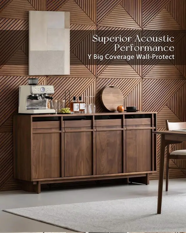 Alt view image 4 of 7 - Large Felt Acoustic Wall Panels, Brown, 70.87'' x 47.24'', 6 Pack