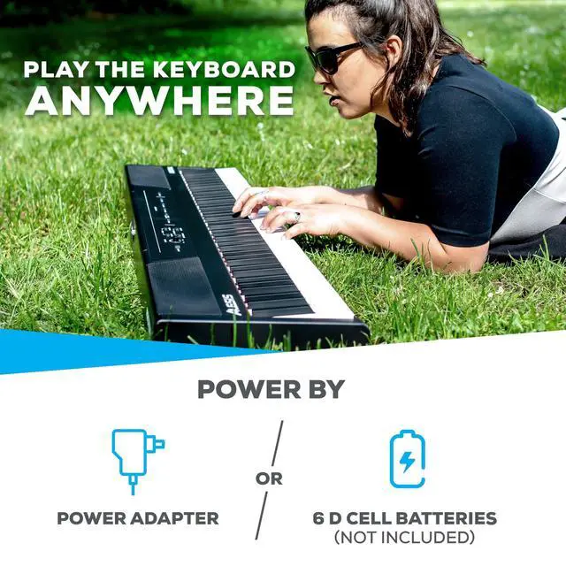 Alt view image 5 of 7 - Recital - 88 Key Digital Piano Keyboard with Semi-Weighted Keys, 2x20W Speakers, 5 Voices, Split, Layer and Lesson Mode, FX and Piano Lessons