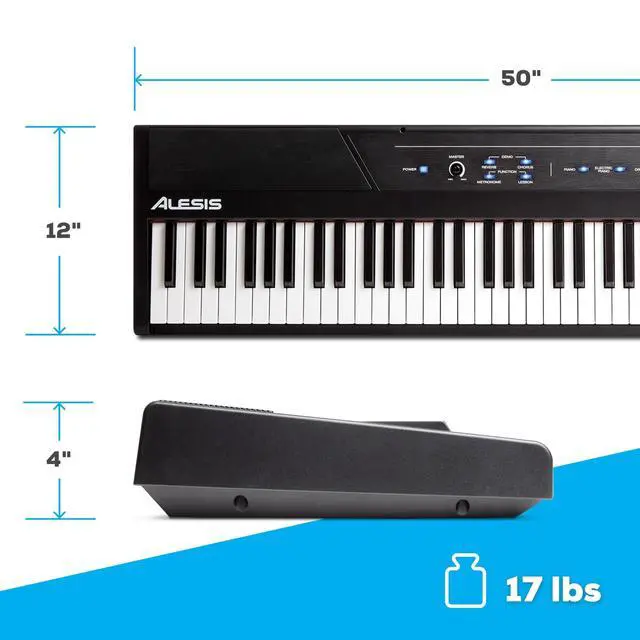 Alt view image 7 of 7 - Recital - 88 Key Digital Piano Keyboard with Semi-Weighted Keys, 2x20W Speakers, 5 Voices, Split, Layer and Lesson Mode, FX and Piano Lessons