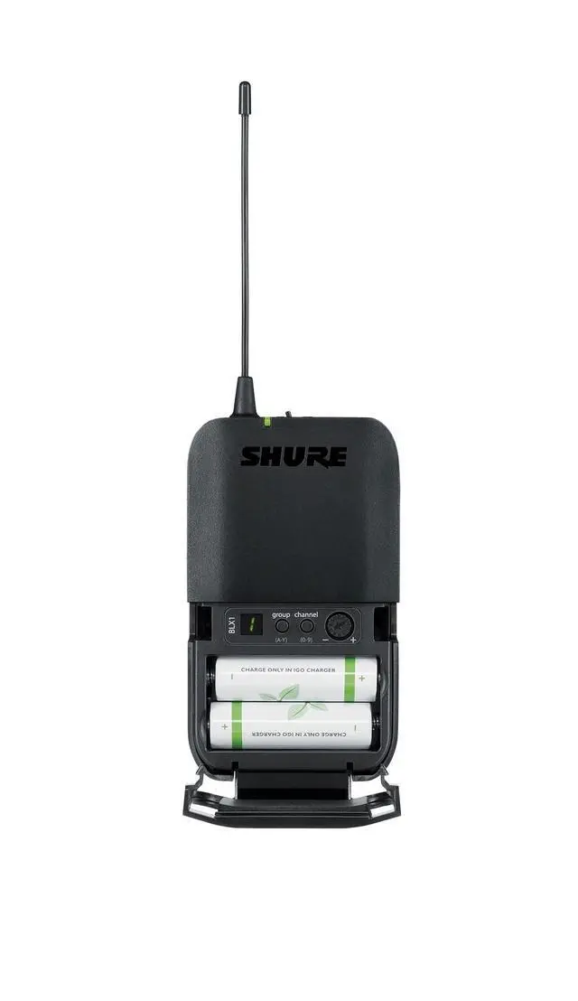 Alt view image 3 of 5 - BLX1 Wireless Bodypack Transmitter H10 Band (542572 MHz) Replacement Mic Transmitter for BLX4/BLX4R/BLX88 Receiver Up to 14 Hr Battery, 300 ft Range