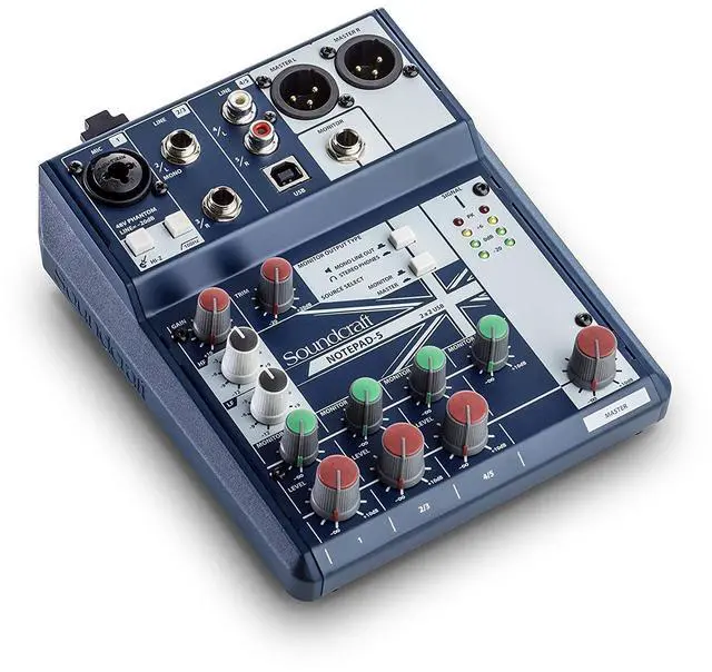 Main image of Notepad-5 Small-Format Analog Mixing Console with USB I/O, 5-channel mixer (