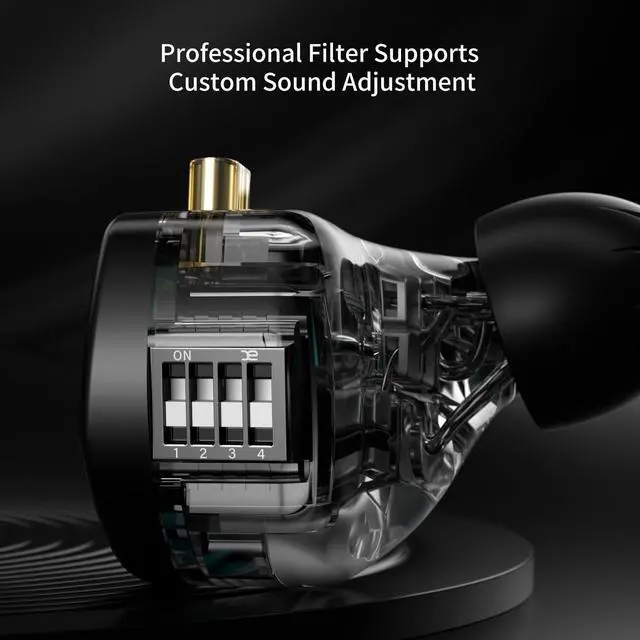 Alt view image 5 of 7 - KZ Sonata X in Ear Monitor Headphones, UP-Grade 28 BA Drivers | HiFi Wired IEM Earbuds with Mic, 4 Tuning, Deep Bass IEMS, Professional Studio Headphones for Audiophiles, 3.5mm Jack