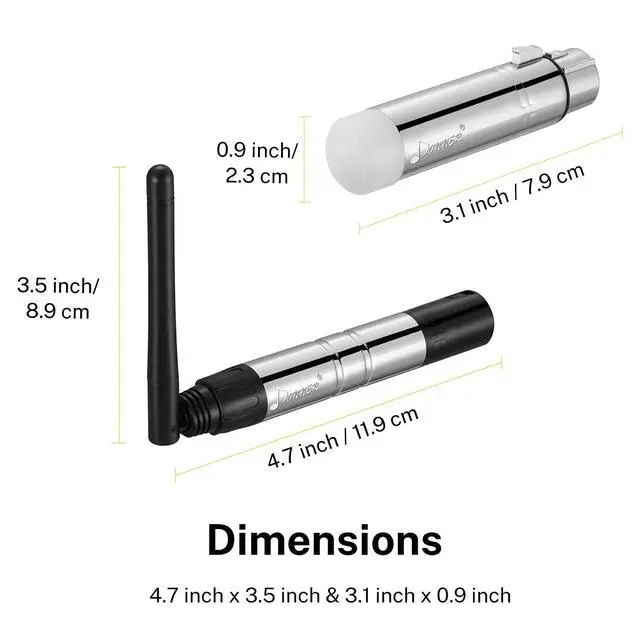 Alt view image 5 of 7 - DMX512 Wireless Controller Dfi DJ 2.4G Wireless DMX 7 Receivers with Light Dome & 1 Transmitter LED Lighting Control for LED Stage Disco Party Bar Lighting 8PCS