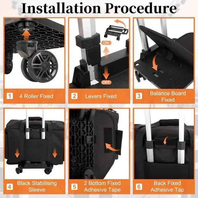 Alt view image 3 of 7 - Large Rolling Dj Cable Bag with Detachable Dividers, Bottom Pad | Dj Bag for Equipment and Accessories with Laptop and Microphone Pocket, Dj Gig Bag for Musician, Professional, Travel, Orange