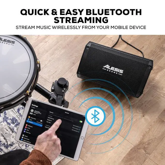 Alt view image 4 of 7 - Strike Amp 8 MK2 2000W Drum Amp Speaker for Electric Drum Set with Bluetooth, 8" Woofer, HPF EQ and Ground-Lift Switch